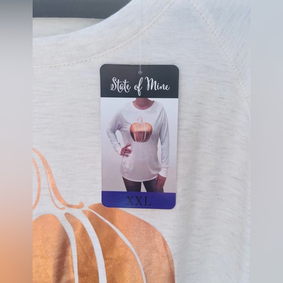 Fall Pumpkin Long Sleeve Tee size XXL NWT - Picture 8 of 8